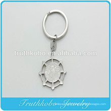 TKB - K0009 Wholesale Father Prayer Padre Stainless Steel Silver Keychain Religious Pendant Charm